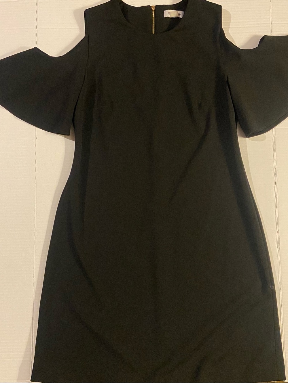 Calvin Klein Black Cold-Shoulder Sheath Dress